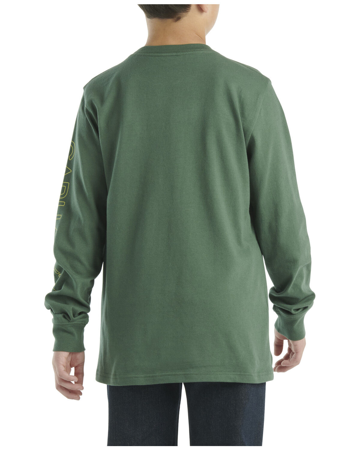 Image #3 - Carhartt Little Boys' Pocket Long Sleeve T-Shirt, Green, hi-res