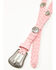 Image #2 - Shyanne Girls' Luella Heart Concho Braided Belt, Pink, hi-res