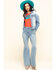 Image #6 - Shyanne Women's Cropped Paisley Americana Denim Trucker Jacket , , hi-res