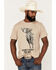 Image #1 - Wrangler Men's Yellowstone Choose The Way Graphic Short Sleeve T-Shirt, Heather Grey, hi-res