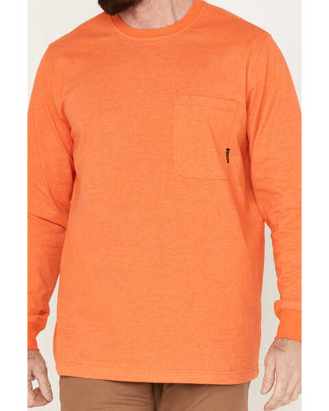 Image #3 - Hawx Men's Forge Long Sleeve Pocket T-Shirt, Orange, hi-res