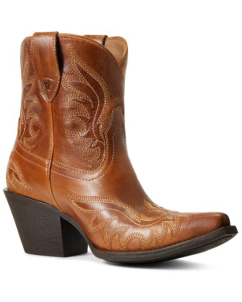 Ariat Women's Tangled Tan Chandler Full-Grain Western Bootie - Snip Toe , Brown, hi-res