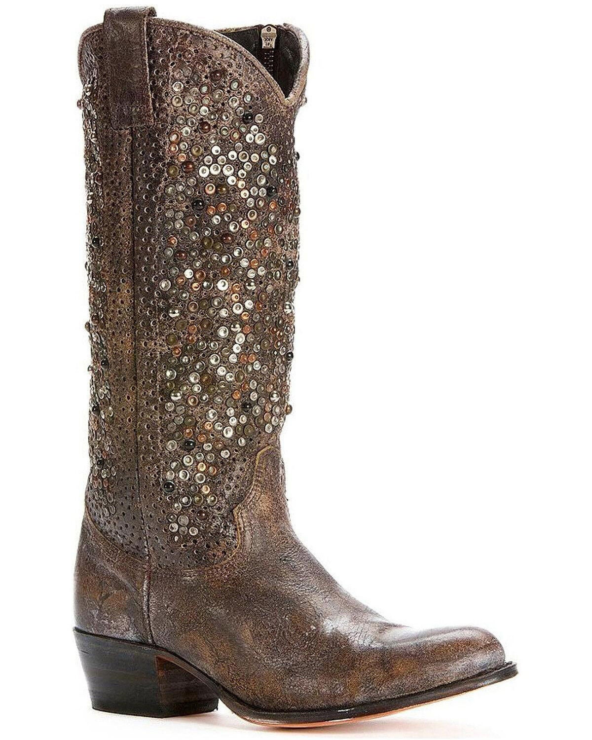 frye deborah studded boots