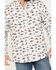 Ariat Men's Surfing Longhorn Aloha Stretch Classic Fit Western Aloha Shirt, White, hi-res
