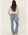 Image #3 - Shyanne Women's Luna Embellished High Rise Flare Stretch Denim Jeans, Light Wash, hi-res