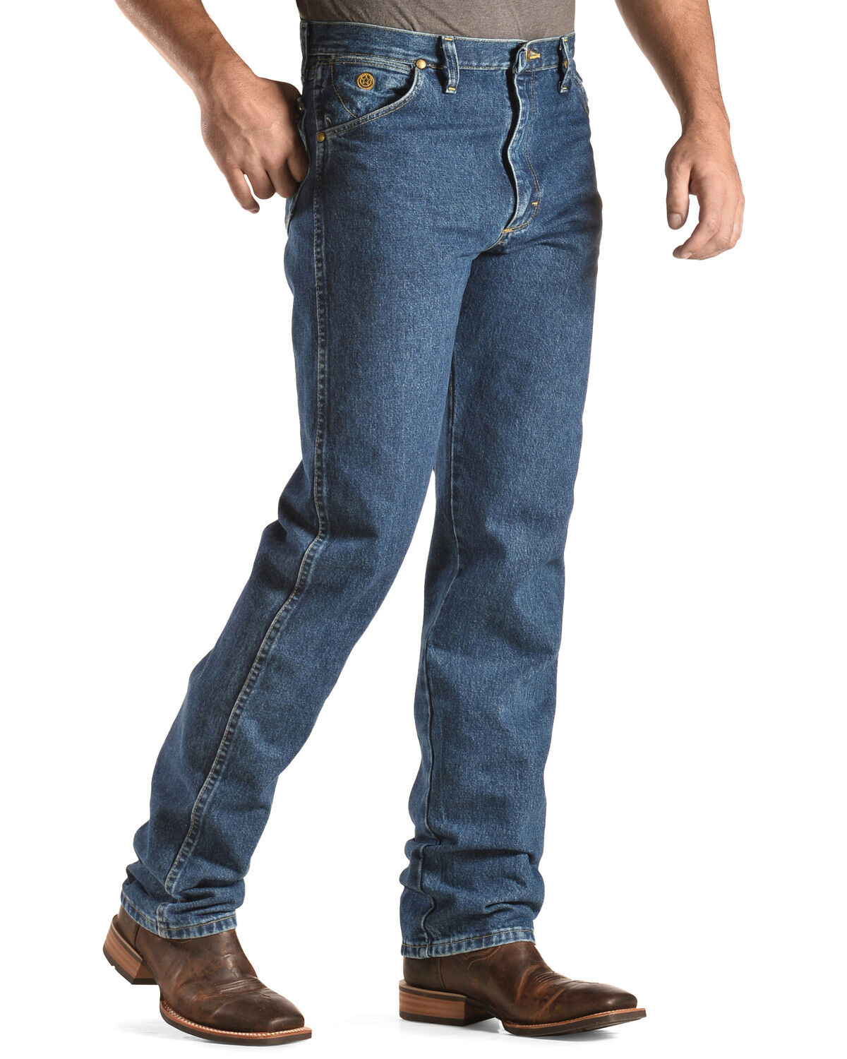 Image #3 - Wrangler George Strait Cowboy Cut Original Fit Jeans - 38" Inseam, Denim, hi-res