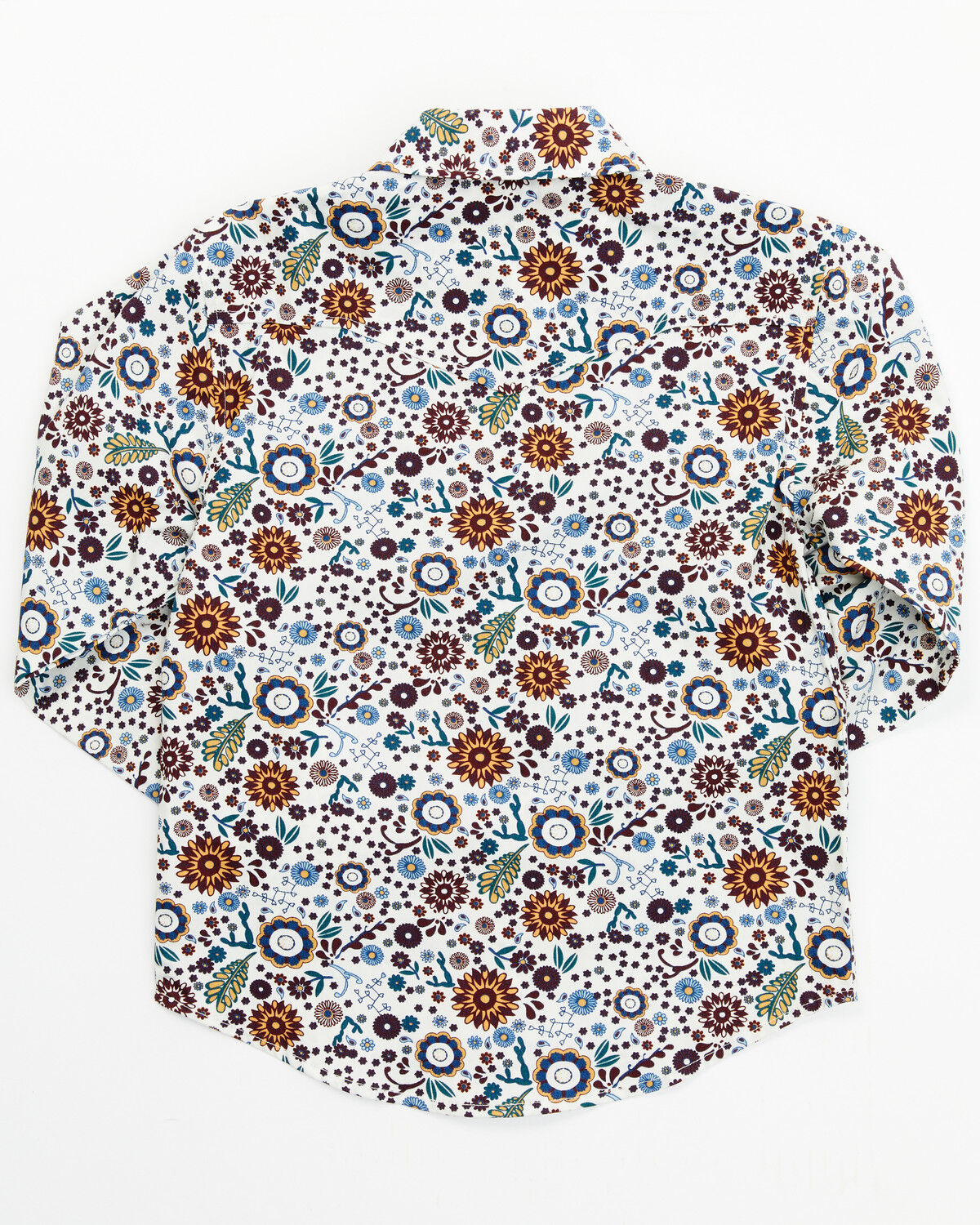 Image #3 - Shyanne Toddler Girls' Ditsy Floral Print Long Sleeve Western Pearl Snap Shirt, Ivory, hi-res