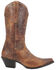 Image #2 - Dan Post Women's Colleen Vintage Leather Western Boot - Snip Toe , Tan, hi-res