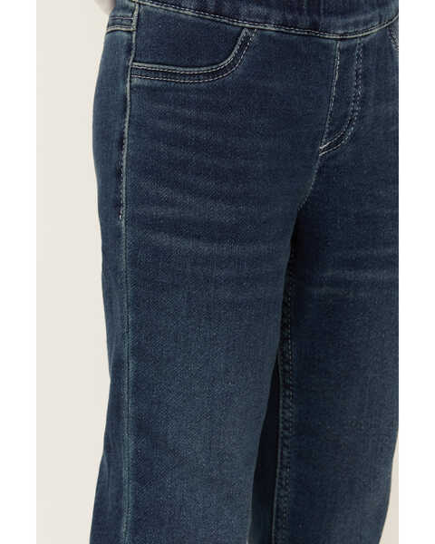 Image #2 - Wrangler Girls' Tori Pull-On Flare Stretch Jeans , Dark Wash, hi-res
