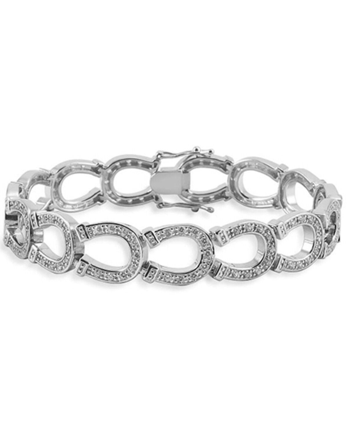 Kelly Herd Women's Horseshoe Bracelet, Silver, hi-res
