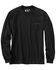 Image #1 - Carhartt Men's Loose Fit Heavyweight Long Sleeve Pocket Graphic T-Shirt , Black, hi-res