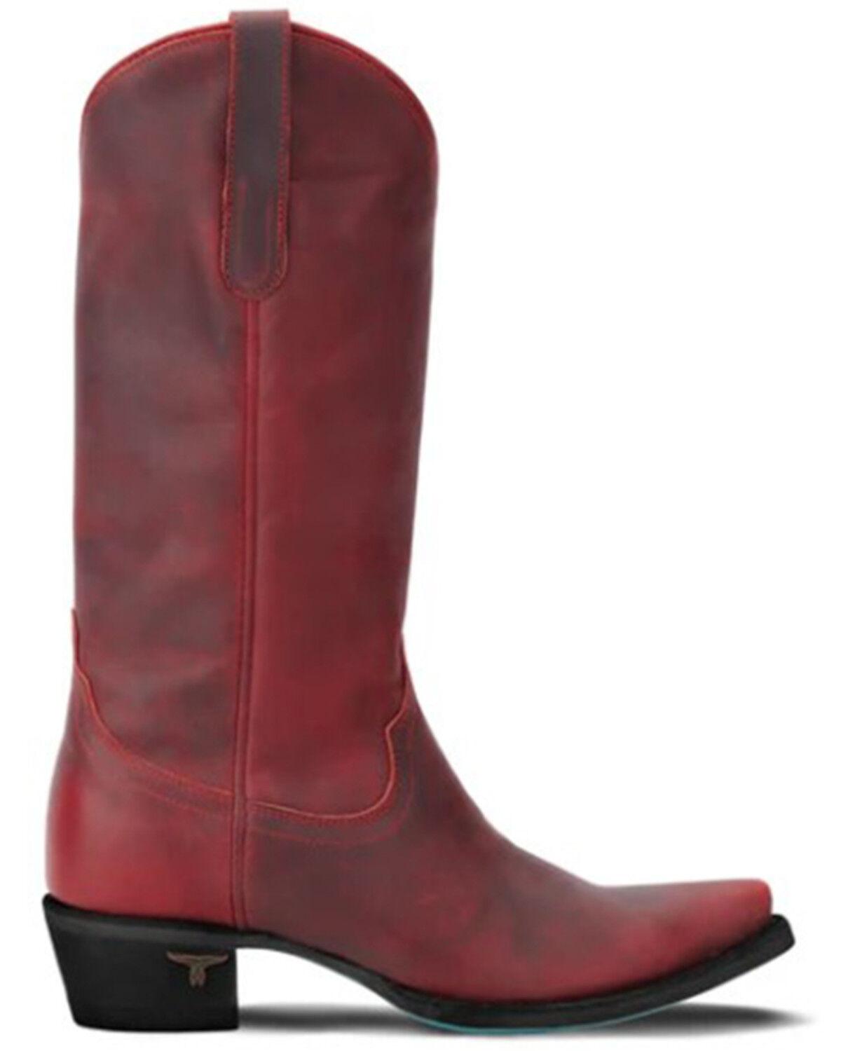 Image #2 - Lane Women's Emma Jane Tall Western Boots - Snip Toe, Ruby, hi-res