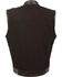 Image #2 - Milwaukee Leather Men's Denim Leather Trim Club Style Vest - Big 5X, Black, hi-res