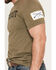 Image #3 - Grunt Style Men's Patriot Short Sleeve Graphic T-Shirt - Big, Olive, hi-res