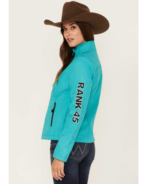 Image #4 - RANK 45® Women's Softshell Jacket, Turquoise, hi-res
