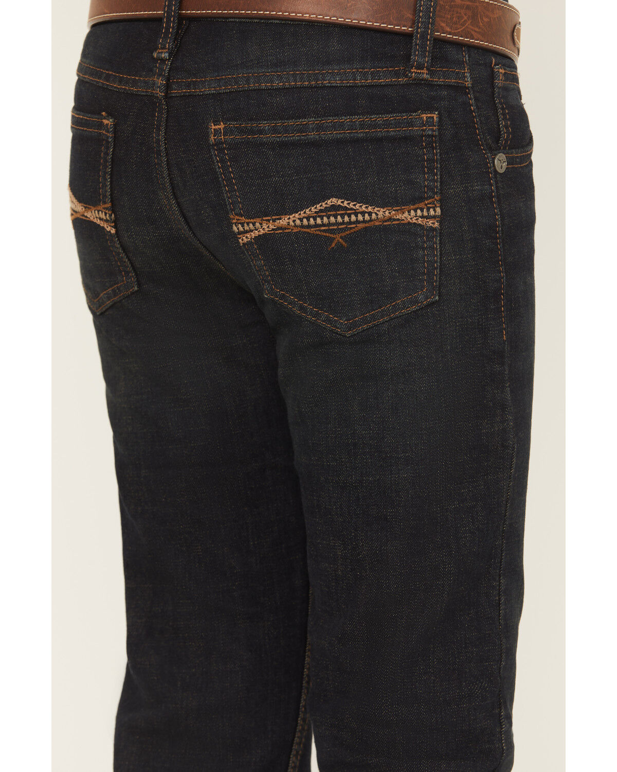 Image #4 - Wrangler Boys' Dark Wash Bootcut Denim Jeans, Dark Wash, hi-res