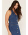 Image #2 - 26 International Women's Medium Wash Scalloped Halter Denim Mini Dress, Medium Wash, hi-res