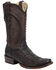 Image #1 - Corral Men's Handwoven Exotic Full-Quill Ostrich Western Boots - Square Toe, Brown, hi-res