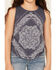 Image #3 - Rock & Roll Denim Girls' Bandana Print Tank, Blue, hi-res