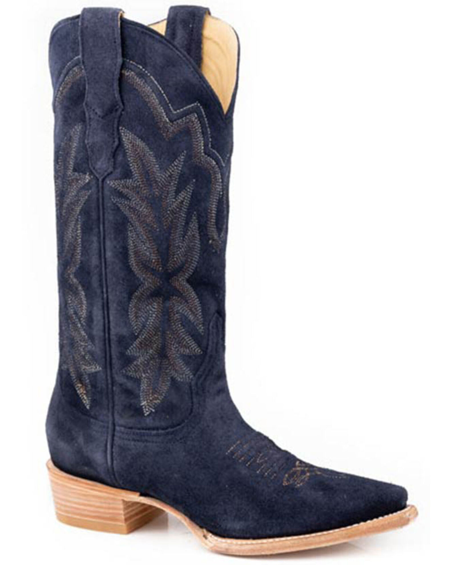 Stetson Women s Casey Suede Western Boots Snip Toe Sheplers