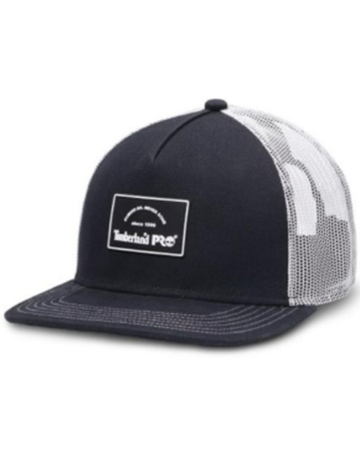 Image #1 - Timberland PRO Men's A.D.N.D. Logo Patch Mesh Back Trucker Cap, Black, hi-res