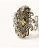 Image #3 - Shyanne Women's Cactus Rose Longhorn 5-Piece Ring Set, Silver, hi-res