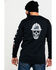 Image #1 - Ariat Men's FR Roughneck Skull Logo Crew Long Sleeve Work T-Shirt, Black, hi-res