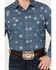 Pendleton Men's Laramie Diamond Print Long Sleeve Western Snap Shirt, Blue, hi-res