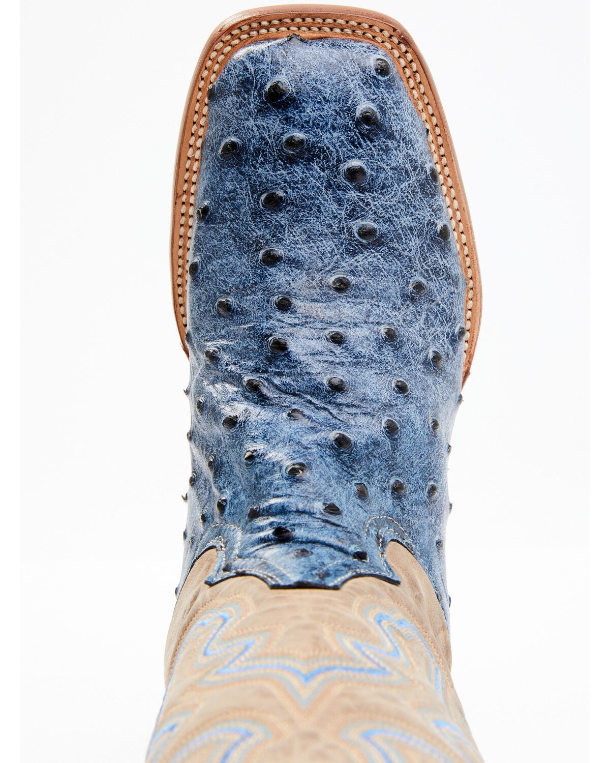 Image #6 - Tanner Mark Women's Bluebonnet Western Boots - Broad Square Toe, Blue, hi-res