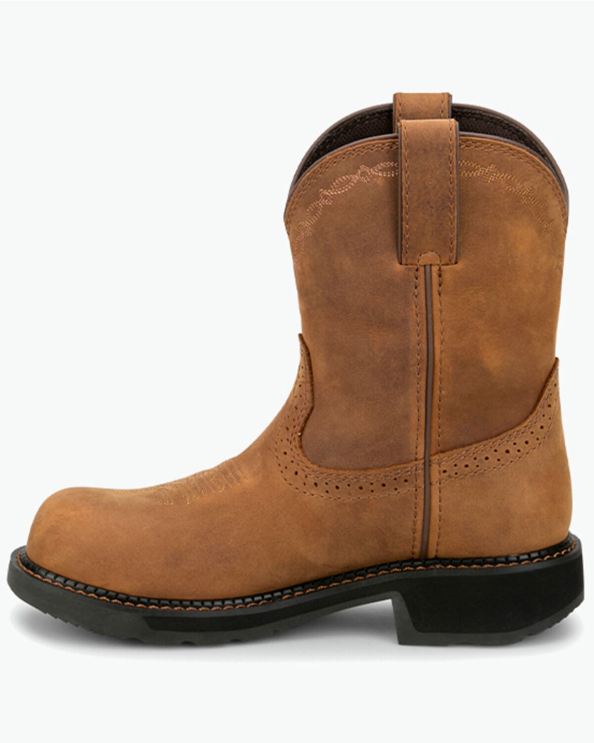 Image #3 - Justin Women's 8" Darby Wellington Work Boots - Nano Composite Toe, Brown, hi-res