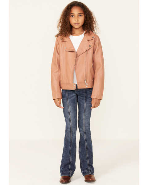 Image #4 - Urban Republic Girls' Faux Leather Zip-Front Jacket , , hi-res