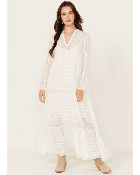 Image #1 - Spell Women's Teodora Maxi Dress, White, hi-res