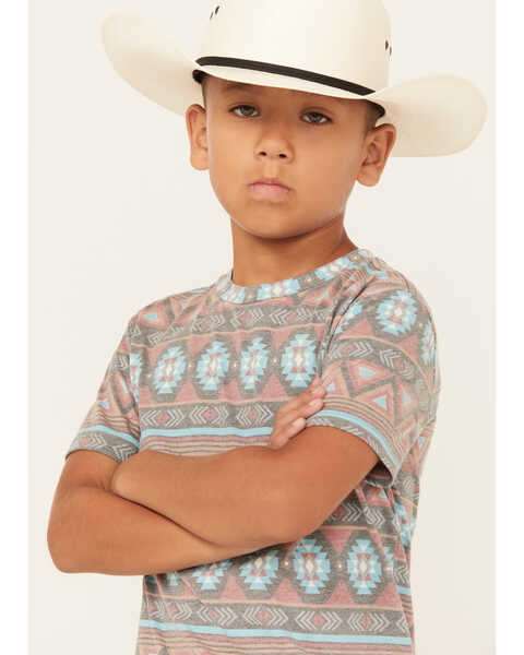 Image #2 - Rock & Roll Denim Boys' Southwestern Print Short Sleeve T-Shirt , Multi, hi-res