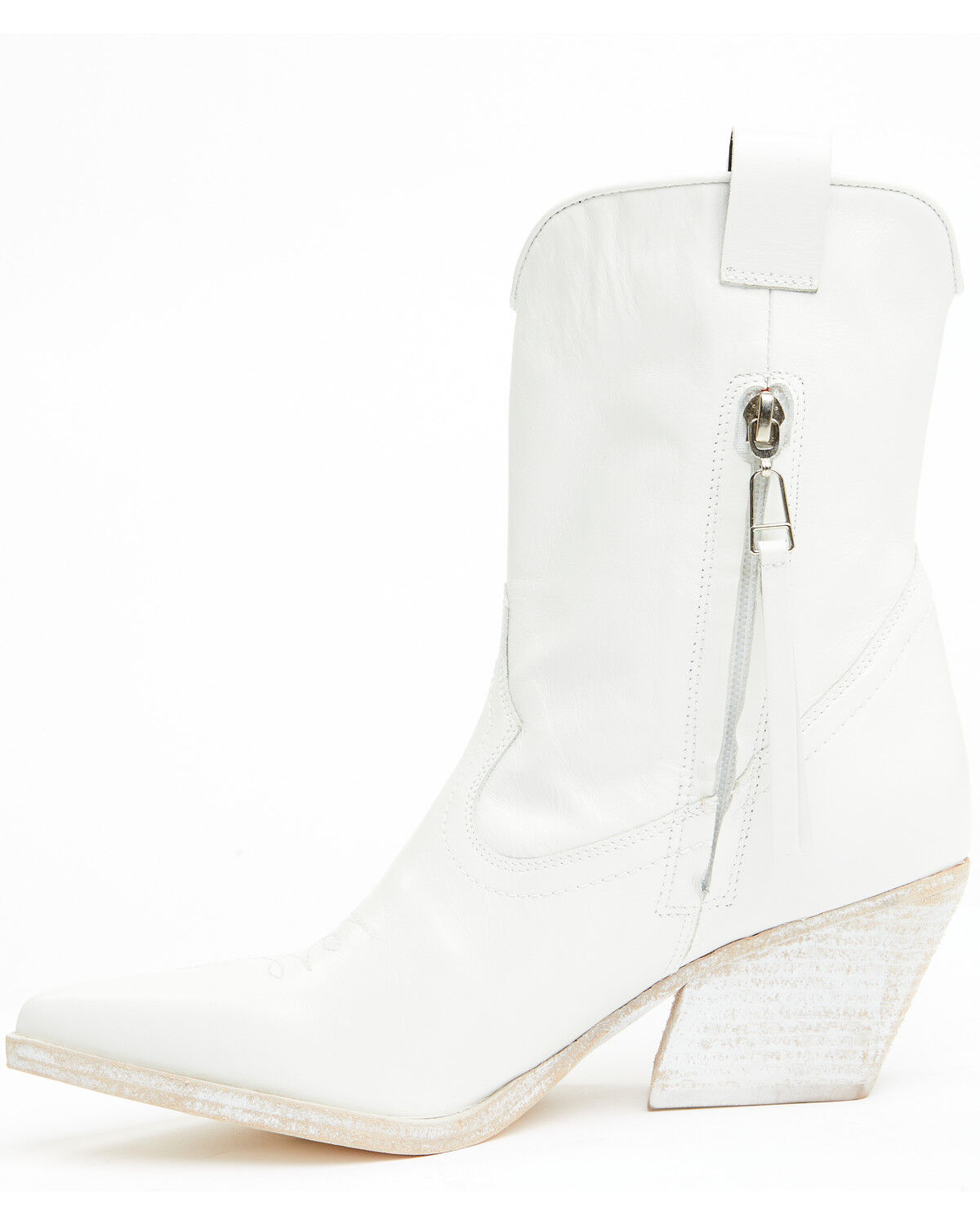 Image #3 - Golo Women's Jesse Cactus Western Booties - Snip Toe, White, hi-res