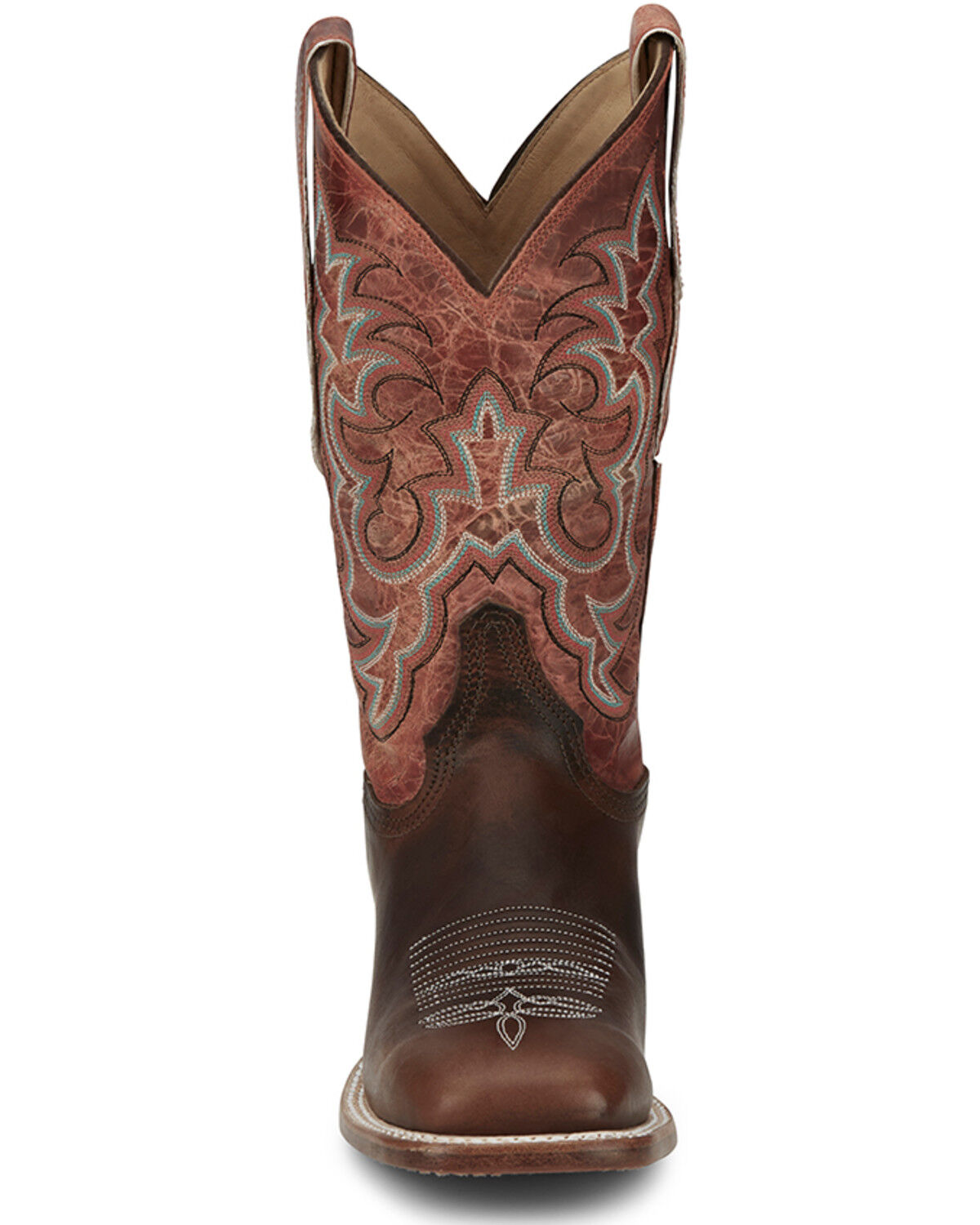 Image #4 - Justin Women's Stoneage Western Boots - Broad Square Toe, Cognac, hi-res