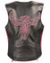 Image #3 - Milwaukee Leather Women's Phoenix Stud Embroidered Snap Front Vest - 3X, Pink/black, hi-res