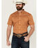 Image #1 - RANK 45&reg; Men's Decker Geo Print Short Sleeve Performance Stretch Button-Down Western Shirt, Gold, hi-res