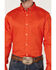 Image #3 - RANK 45® Men's Basic Twill Long Sleeve Button-Down Western Shirt, Red, hi-res