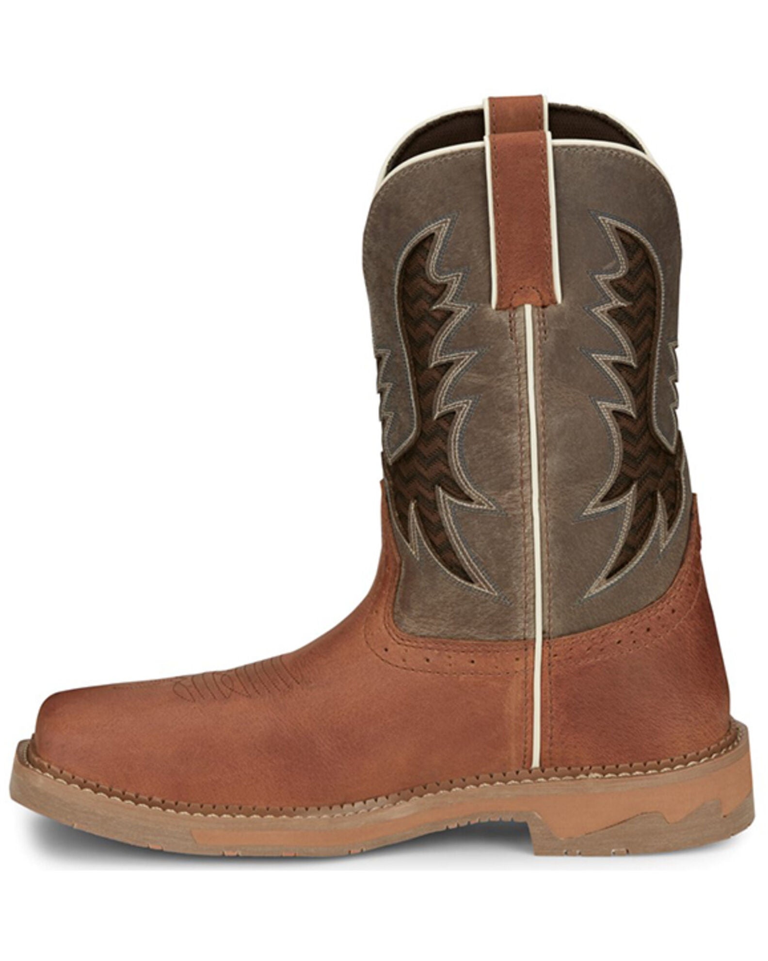 Product Name Justin Men's Stampede Bolt Pull On Western Work Boots