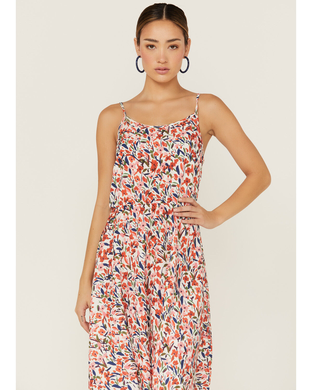 Image #4 - Molly Bracken Women's Floral Tie-Back Midi Dress, , hi-res