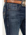 Image #2 - Rock 47 by Wrangler Men's Allenbrook Dark Wash Slim Straight Stretch Denim Jeans, Dark Medium Wash, hi-res