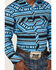 Image #3 - Rock & Roll Denim Men's Horizontal Southwestern Print Long Sleeve Snap Western Shirt, Turquoise, hi-res