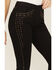 Image #2 - Wonderwest Women's Rigid Like Black Studded High Rise Bootcut Stretch Denim Jeans, Black, hi-res