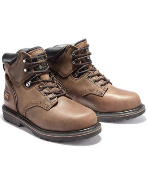 Timberland Men's 6" Pit Boss Slip Resistant Work Boots - Steel Toe , Brown, hi-res