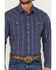 Image #3 - Wrangler Retro Men's Premium Linear Print Long Sleeve Snap Western Shirt , Blue, hi-res