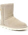 Superlamb Women's Argali Tied Ribbon 7.5" Suede Leather Pull On Casual Boots - Round Toe , Grey, hi-res