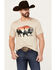 Image #1 - Pendleton Men's Bison Short Sleeve Graphic T-Shirt , Tan, hi-res