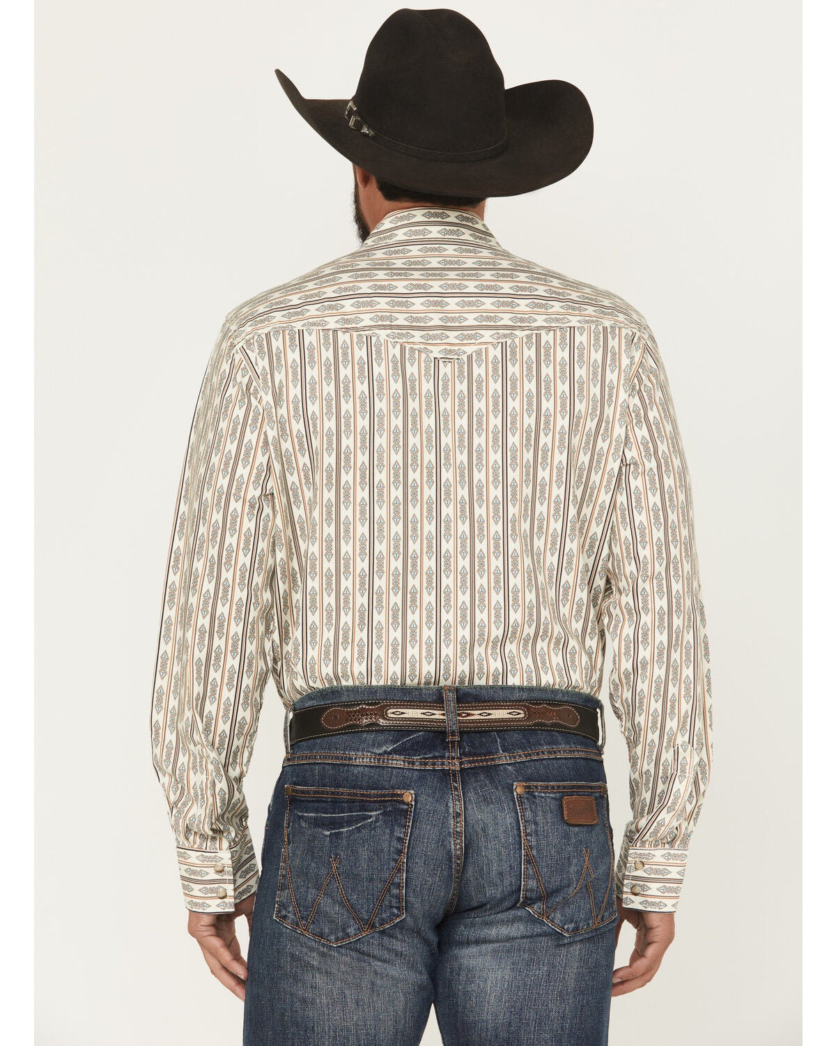 Wrangler Retro Men's Southwestern Print Long Sleeve Snap Western