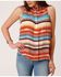 Stetson Women's Sunset Serape Striped Sleeveless Blouse , Multi, hi-res