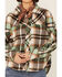 Saints & Hearts Women's Plaid Print Long Sleeve Shacket, Green, hi-res